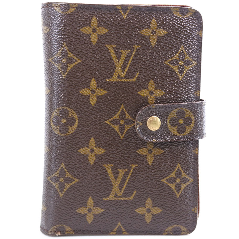 Louis Vuitton Porto Papie Zip Bi fold Wallet Monogram Canvas Brown
